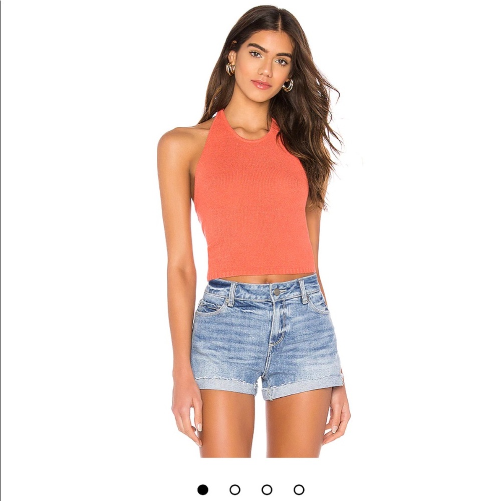 NWT Line & Dot coral halter top